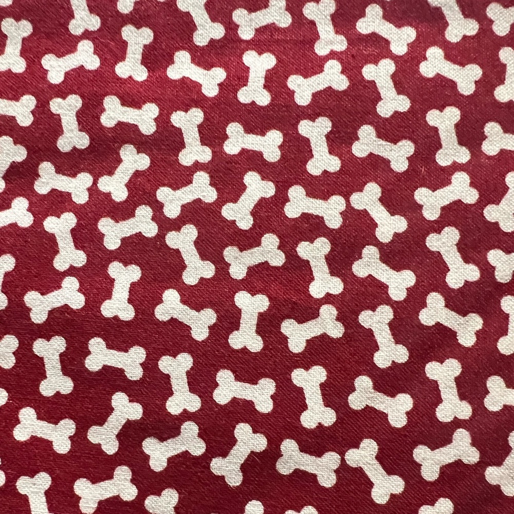 2 3/8 Yards Quilting Cotton Fabric bones red white from Joanns fabrics